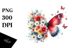 Colorful Butterfly Painting, Transparent PNG Product Image 1