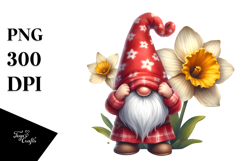 Cute Gnome Narcissus PNG Product Image 1