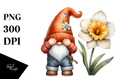 Cute Gnome Narcissus PNG Product Image 1