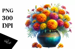 Vibrant Colorful VASE | Sublimation | Clipart Product Image 1
