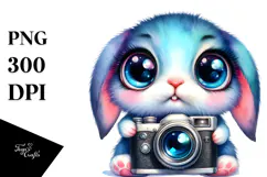 Colorful Baby Bunny PNG Product Image 1