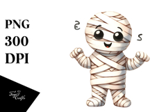 Funny Mummy Watercolor Image, Transparent PNG Product Image 1