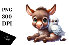 Funny Baby Donkey Dove | Sublimation | Clipart Product Image 1