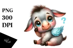 Funny Baby Donkey Dove | Sublimation | Clipart Product Image 1