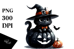 Funny Black Cat PNG Product Image 1