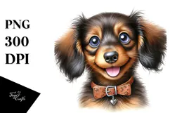 Happy Baby Dachshund PNG Product Image 1