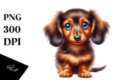 Happy Baby Dachshund PNG Product Image 1