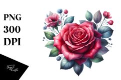 Rose Heart PNG Product Image 1