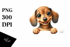 Colorful Funny Baby Dachshund Clipart Product Image 1