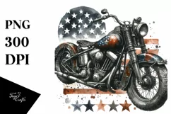 Vibrant Motorcycle Stars | Sublimation | Clipart Product Image 1