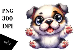 Happy Baby Bulldog PNG Product Image 1