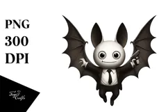 Funny Digital Painting with Bat PNG Product Image 1