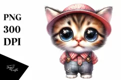 Cute Baby Cat with Clothes, High-Res PNG Product Image 3