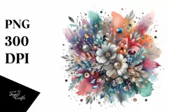 Colorful Watercolor Splash | Sublimation | Clipart Product Image 3