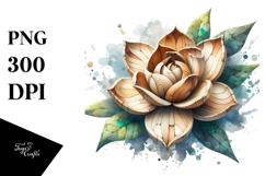 Stained Gardenia Abstract | Clipart Product Image 1