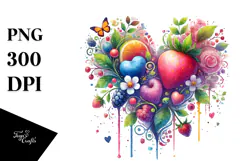 Heart Paintbrush Painting PNG Product Image 1