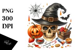 Funny Halloween Skull | Sublimation | Clipart Product Image 3