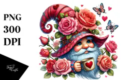 Detailed Valentines Gnome PNG Product Image 1