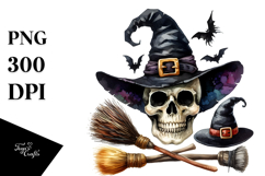Funny Halloween Skull | Sublimation Clipart Product Image 1