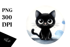 Funny Black Cat PNG Product Image 1
