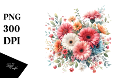 Colorful Gerbera Flower PNG Product Image 1