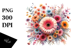 Colorful Gerbera PNG Product Image 1