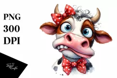 Cow Thoughtful Crazy Funny Cow Portrait with Big Teeth | Product Image 1