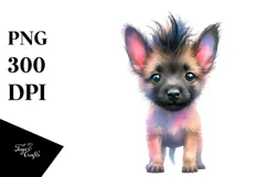 Baby Malinois with Pastel Colors PNG Product Image 1