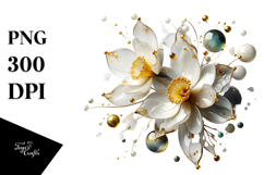 Abstract Glossy Narcissus, Transparent PNG Product Image 1