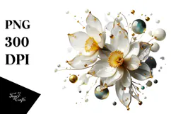 Abstract Glossy Narcissus, Transparent PNG Product Image 1
