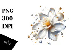 Abstract Glossy Narcissus, Transparent PNG Product Image 1