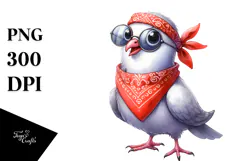Excited Dove Watercolor Clipart Product Image 1