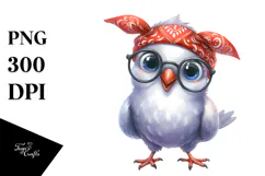Excited Dove Watercolor Clipart Product Image 1