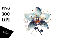 Abstract Glossy Orchid, Transparent PNG Product Image 1
