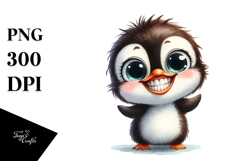 Expressive Baby Penguin | Sublimation | Clipart Product Image 1