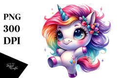 Cute Baby Unicorn PNG Product Image 1