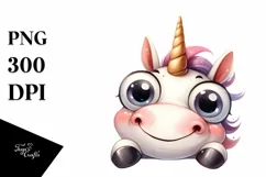 Funny Expressive Unicorn, Transparent PNG Product Image 3