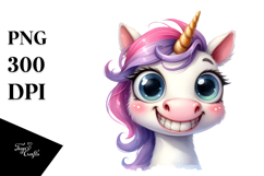 Funny Expressive Unicorn, Transparent PNG Product Image 1