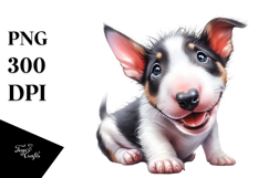 Happy Baby Bull Terrier PNG Product Image 1