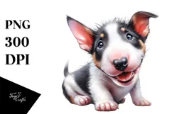 Happy Baby Bull Terrier PNG Product Image 1