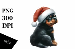Rottweiler with Christmas Decorations,High-Res PNG Product Image 3