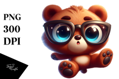 Cute Bear with Sunglasses PNG Product Image 1