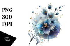 Abstract Glossy Delphinium, Transparent PNG Product Image 1