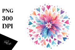 Cute Digital Hearts Flower Product Image 1