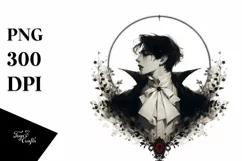Simple Vampire Digital Painting, Transparent PNG Product Image 3