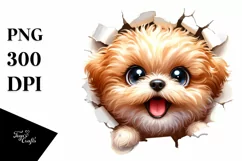 Funny Enthusiastic Bichpoo with Popping Eyes | Sublimation | Product Image 1