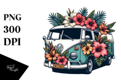 Vintage Tropical Flower Van Product Image 1