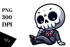 Sugar Skull with Flower Crown, PNG Product Image 1