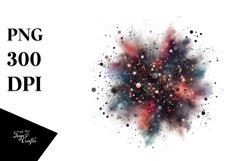 Colorful Black Watercolor Particles Product Image 1