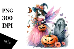 Vibrant Fairy Halloween | Sublimation | Clipart Product Image 1